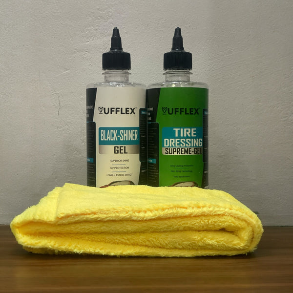 MuffleX Dashboard and Tire Gel: Ultimate Protection and Shine- COMBO FREE  TOWEL