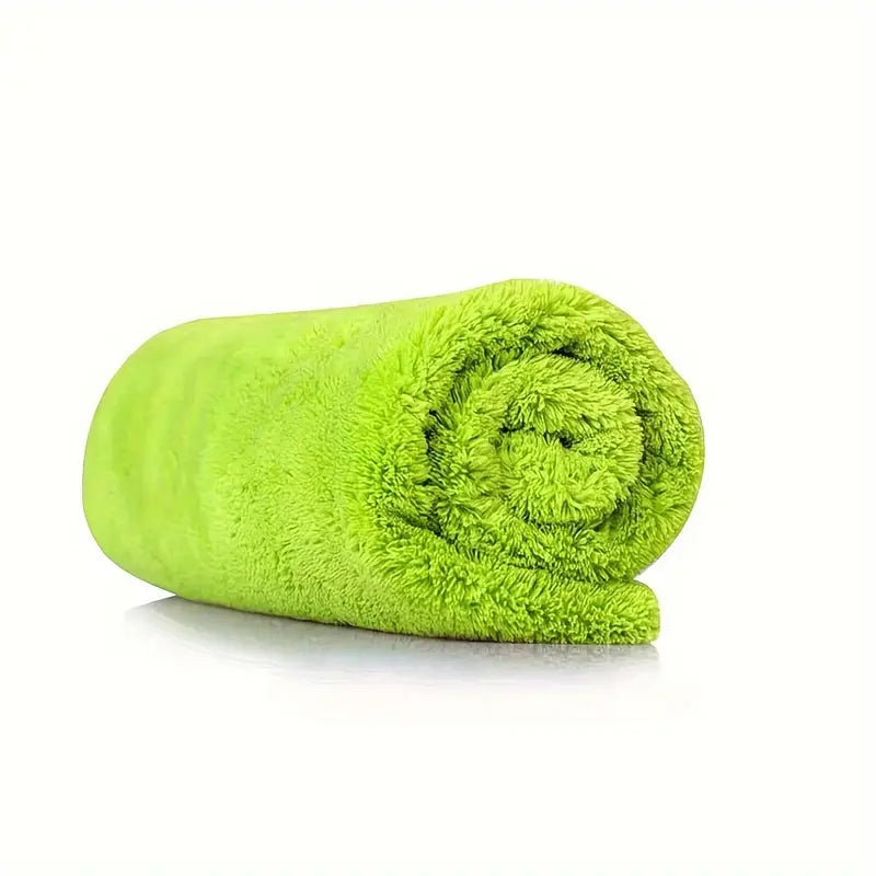 5pcs Borderless Microfiber Automotive Towel Details Dry Cleaning Polishing Towel Plush Absorbent Microfiber Cloth