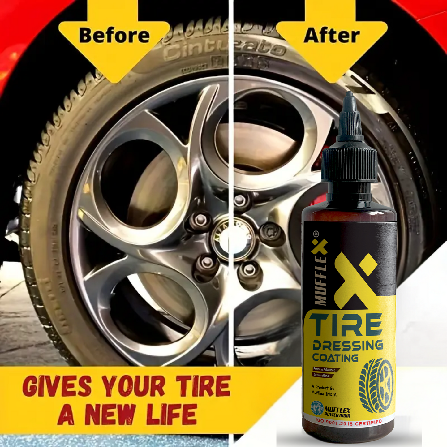 Tire Dressing Gel – Deep Black Shine + Long-Lasting Protection (Non-Greasy Formula)