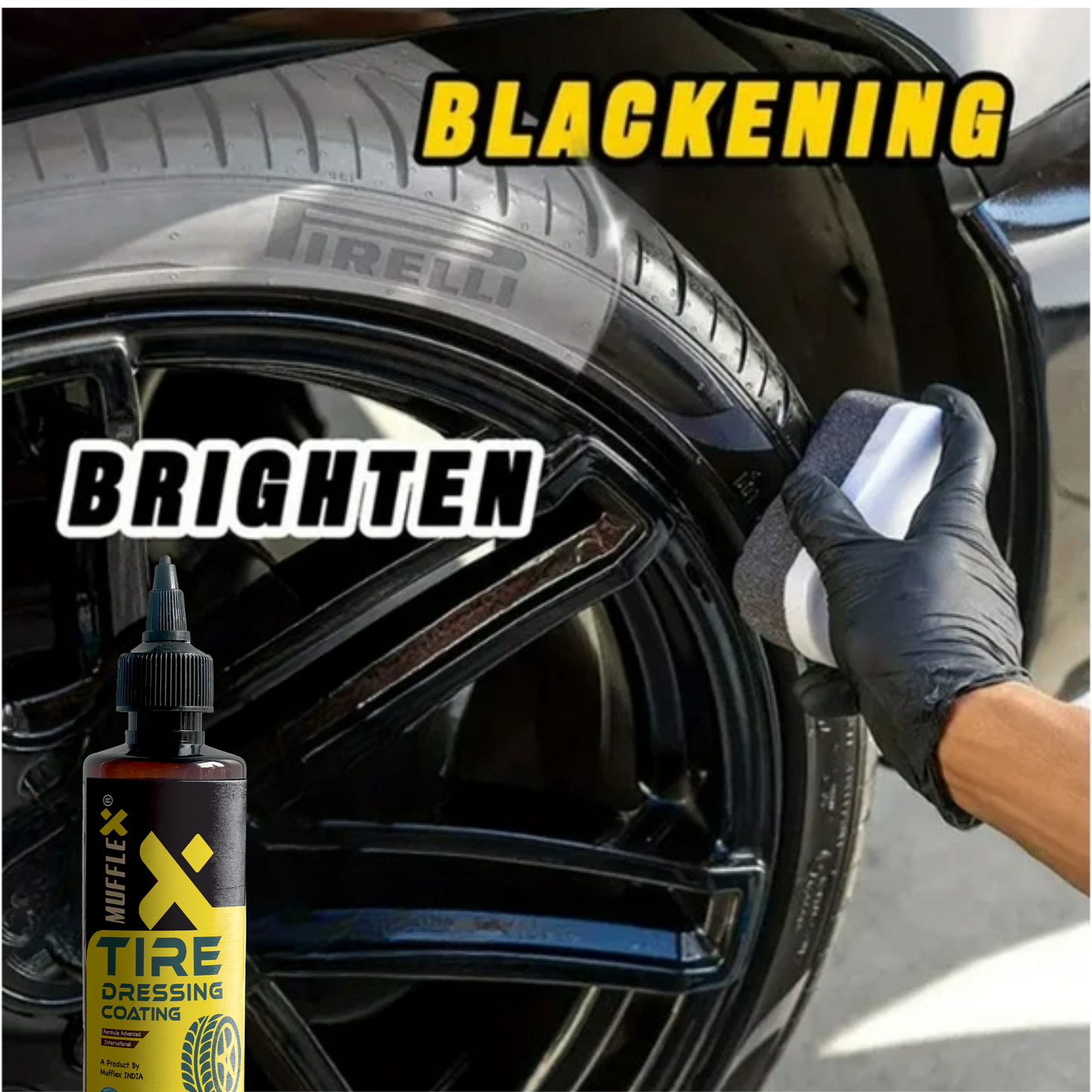 Tire Dressing Gel – Deep Black Shine + Long-Lasting Protection (Non-Greasy Formula)